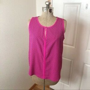 Kohls Apt 9 Pink & Black Polka Dot Tank Top Cami